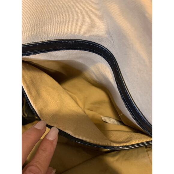 Anthropologie Striped Fuzzy Tote Bag  pouch included - Picture 7 of 13